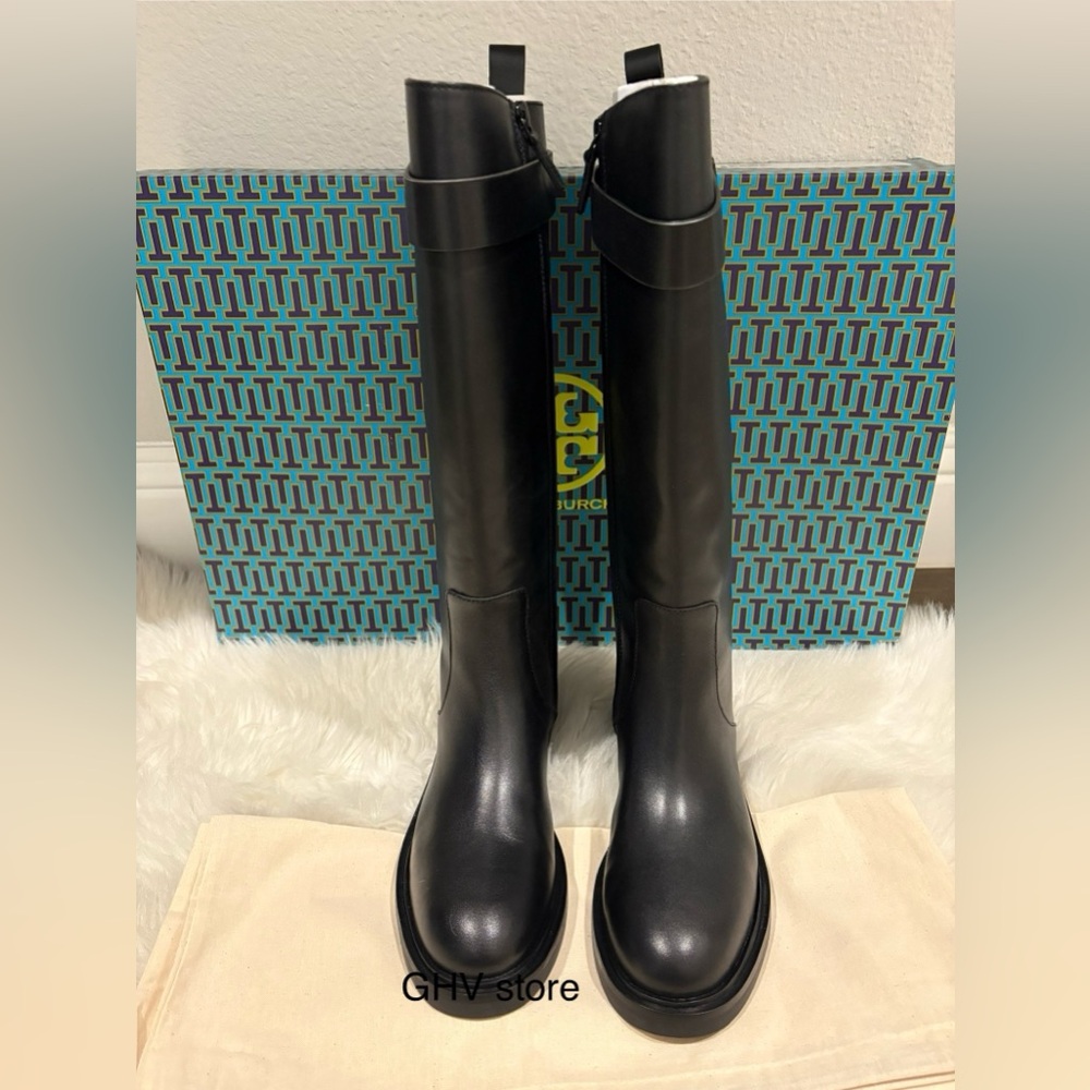 Tory burch double T 35mm Black Knee-High Boots